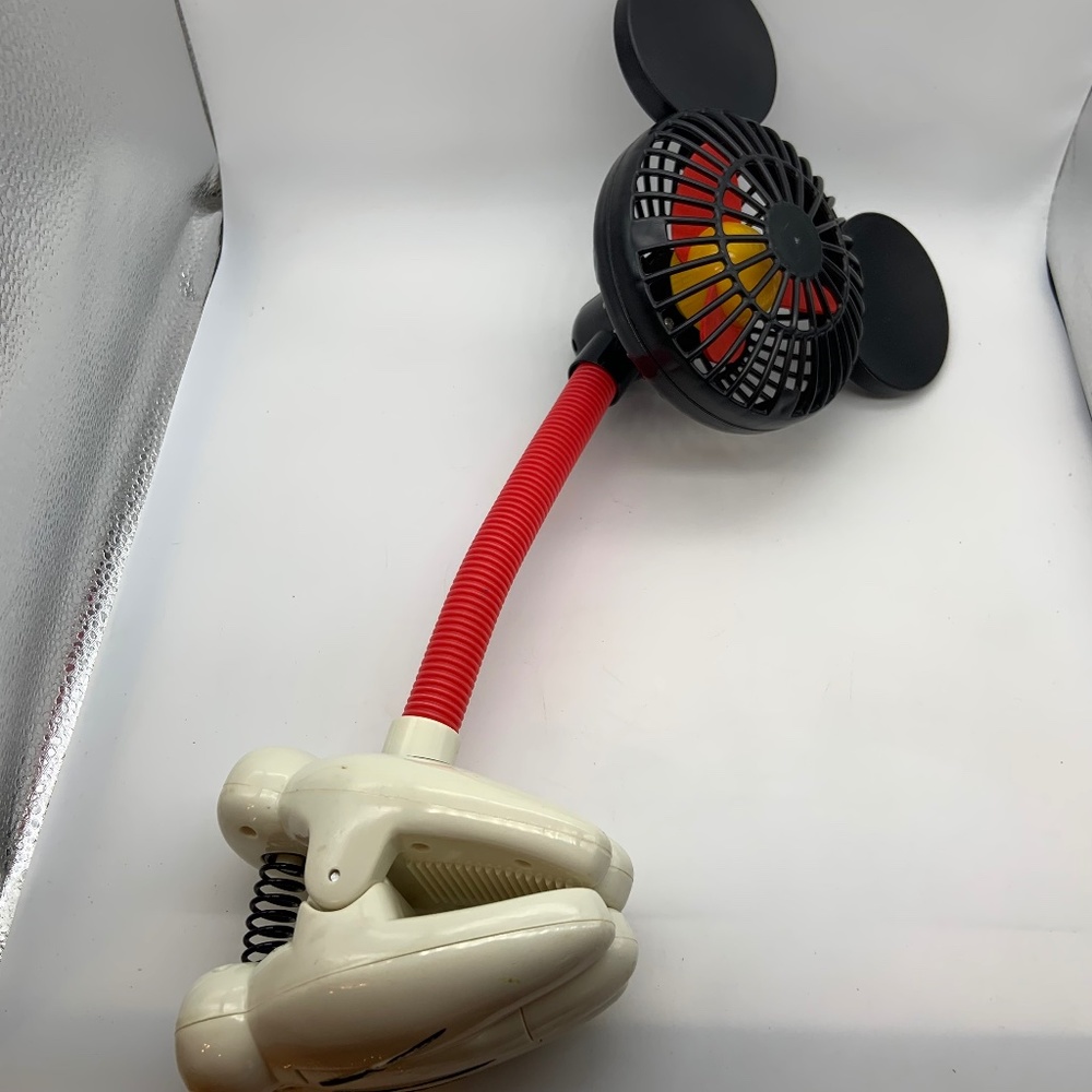 Disney Parks Mickey Mouse Portable Clip-On Fan Tested & Working